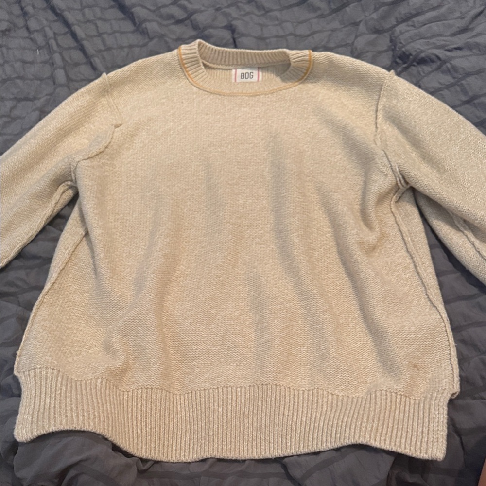 BDG Men's Beige Crewneck Sweater